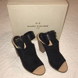 Marc Fisher Vashi Suede block heel  sandals!!